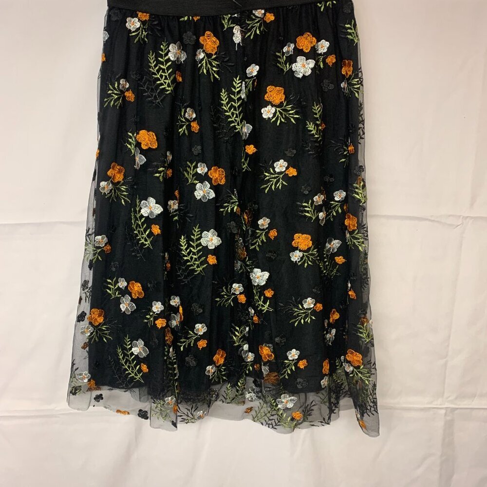 Luna Skirt Embroidered Sheer Whimsigoth Fairy Bohemian Floral Flowy Feminine - Picture 2 of 8